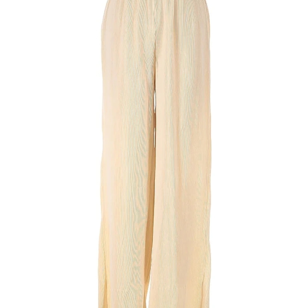 PrettyLittleThing Textured Oatmeal Wide Leg Trousers